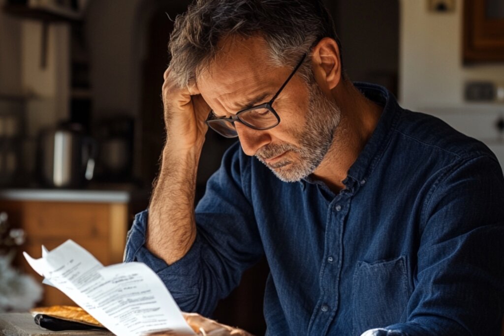 stressed homeowner searching how to stop foreclosure