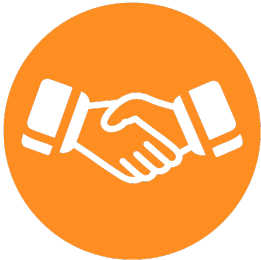 "Icon of a handshake, representing direct home purchase services for pre-foreclosure homeowners."