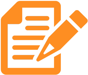 "Icon of a document with a pen, symbolizing loan negotiation services for modifying payment terms."