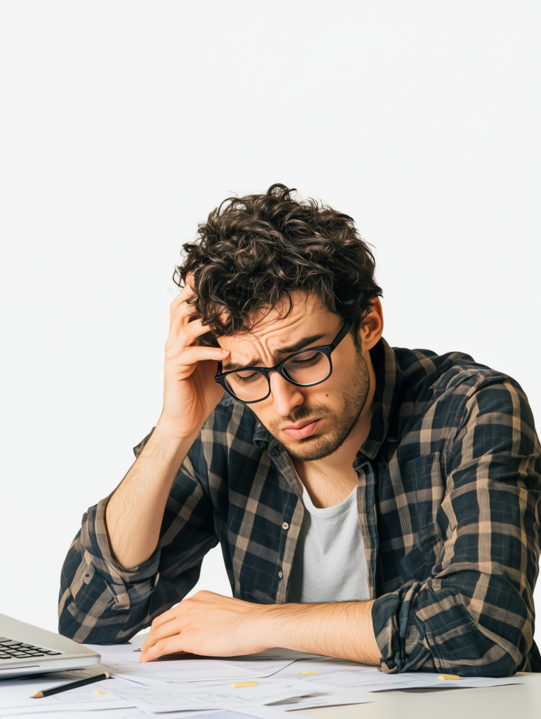 homeowner reviewing mortgage bills