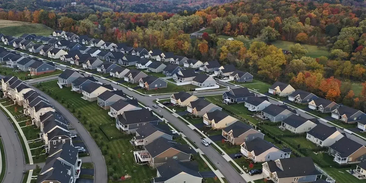 Neighborhood of houses