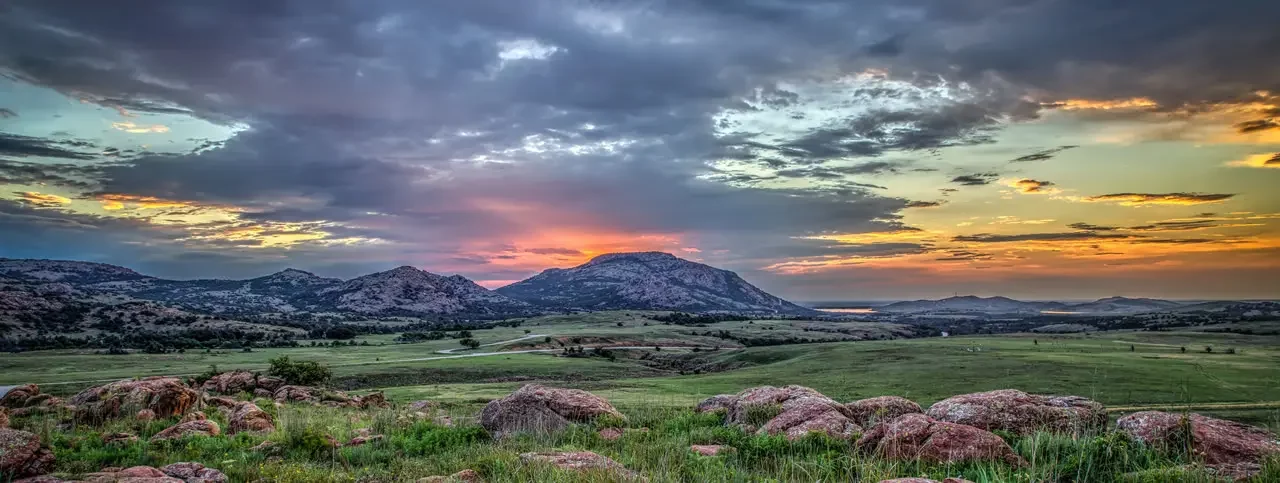 Sell My House Fast Oklahoma Skyline at Sunset