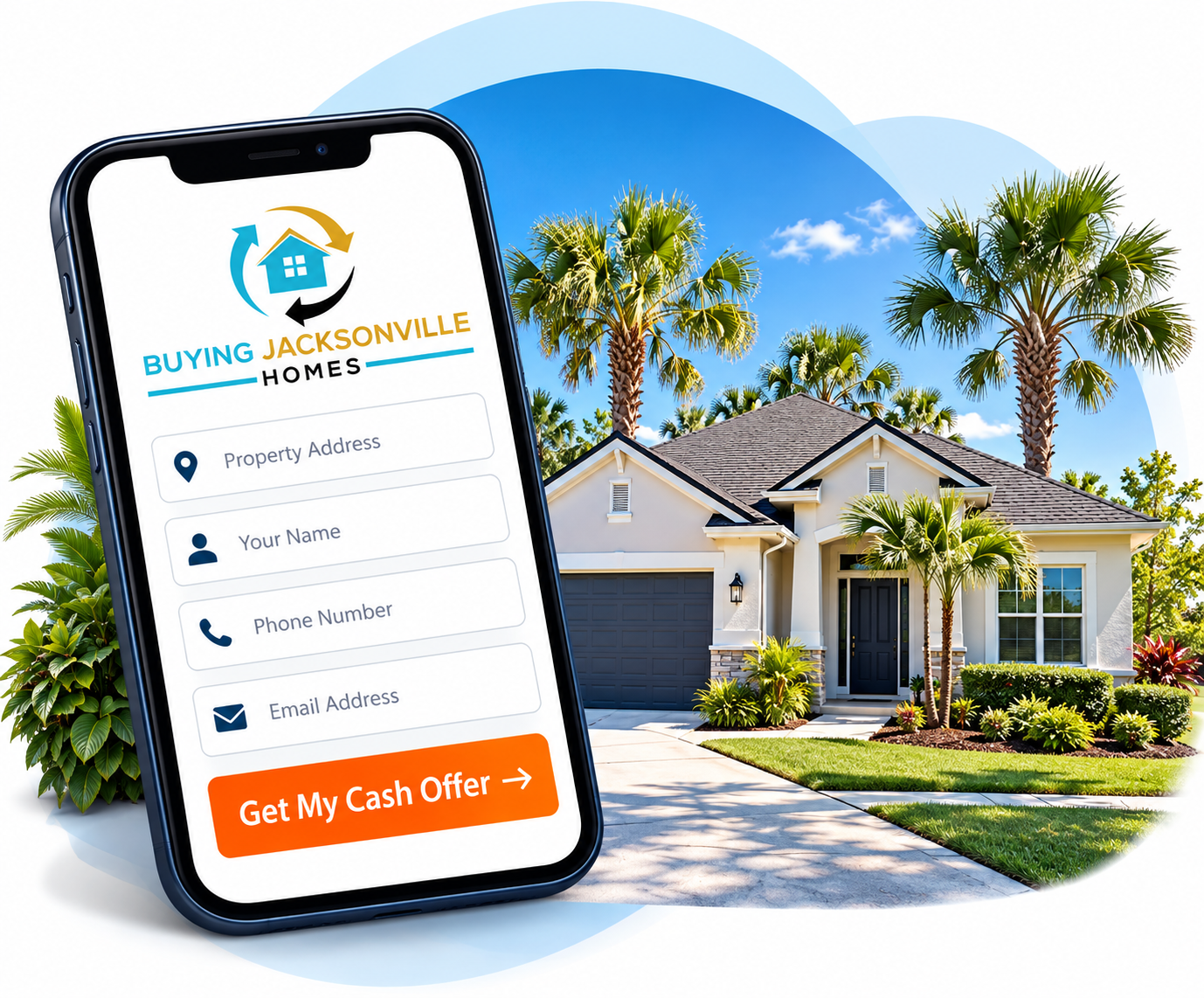 Request a cash offer for a house in Jacksonville, Florida