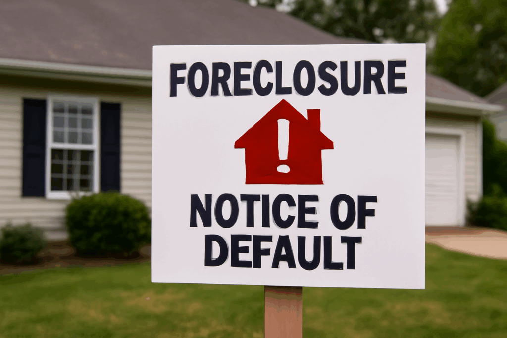 Foreclosure Notice Of Default In VA