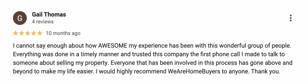 Testimonial from a satisfied client in Rome, GA.
