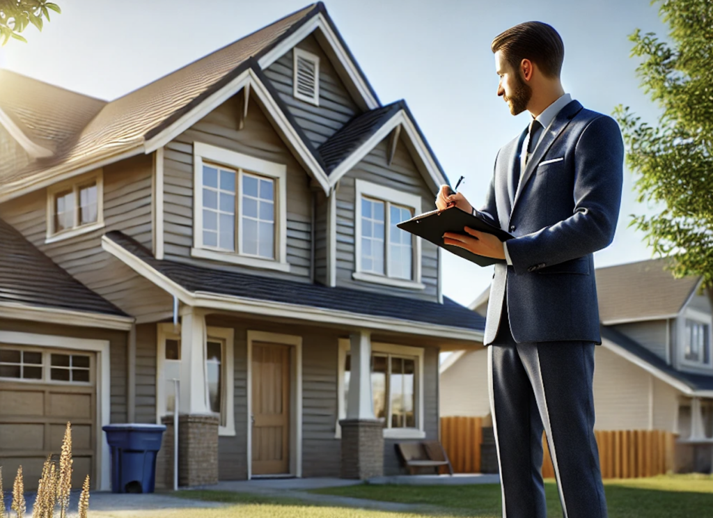 Real estate agent conducting home appraisal in Georgia