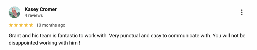 Testimonial from satisfied client in Dallas, GA. 