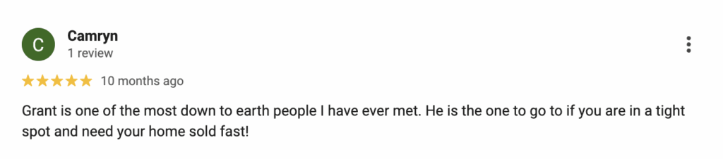 Testimonial from satisfied client in Calhoun, GA.