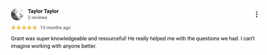 Testimonial from satisfied client in Rome, GA.