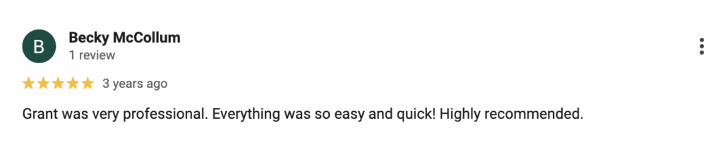 Testimonial from a satisfied client in Lindale, GA.