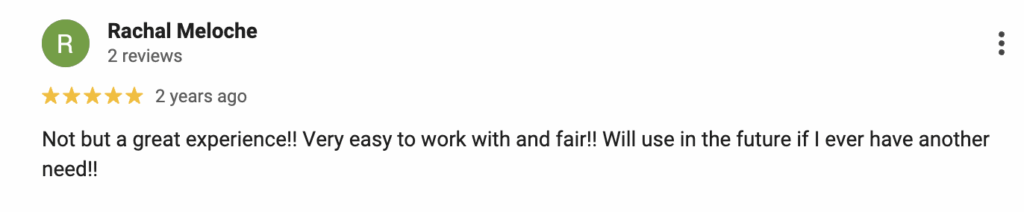 Testimonial from satisfied client in Chattanooga, TN.