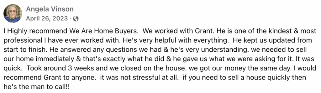 Testimonial from satisfied client in Rome, GA.