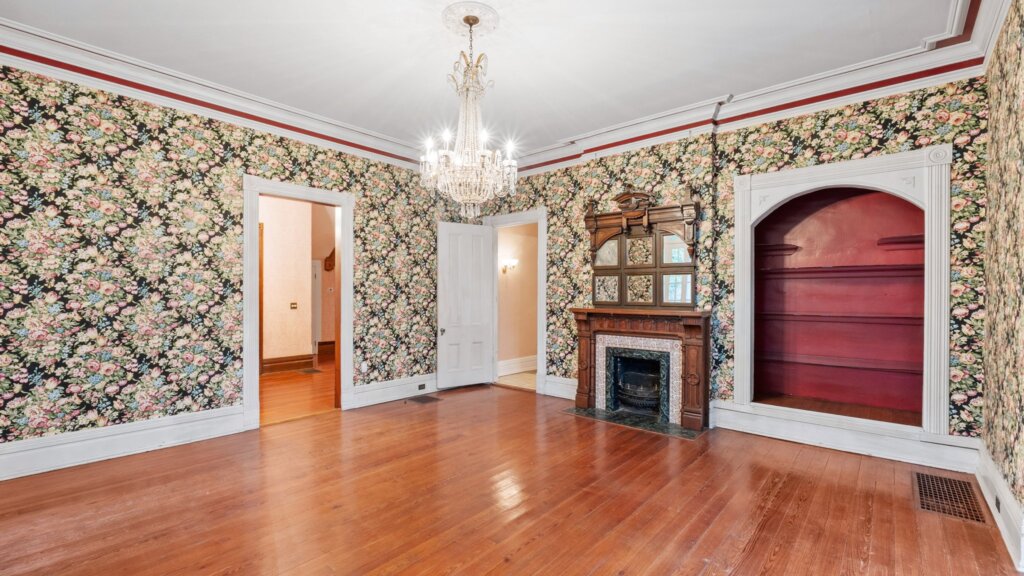 Freshly restored fireplace in house in Rome, GA.