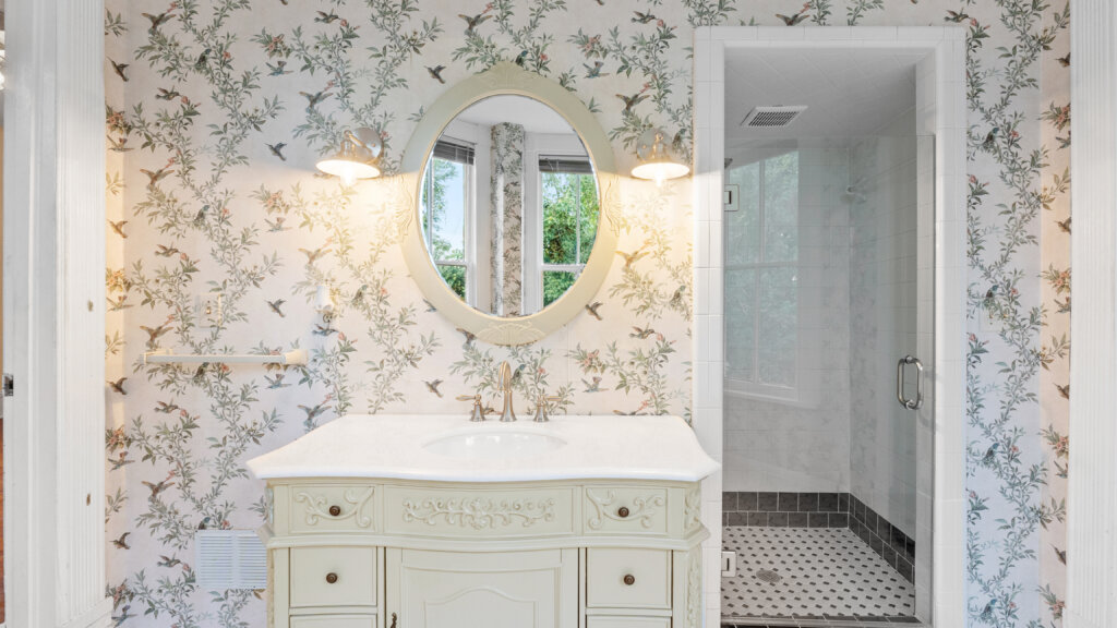 Newly renovated bathroom in old Victorian home in Rome, GA.