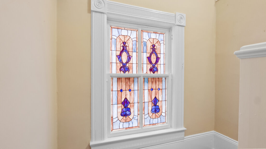 Stained glass window in house in Rome, GA.