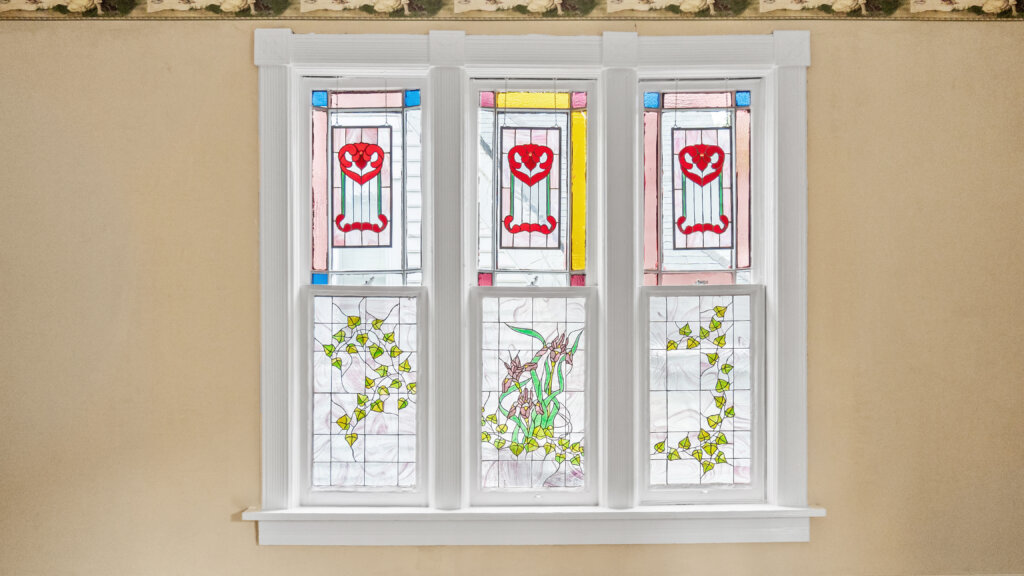 Stained glass window in house in Rome, GA.