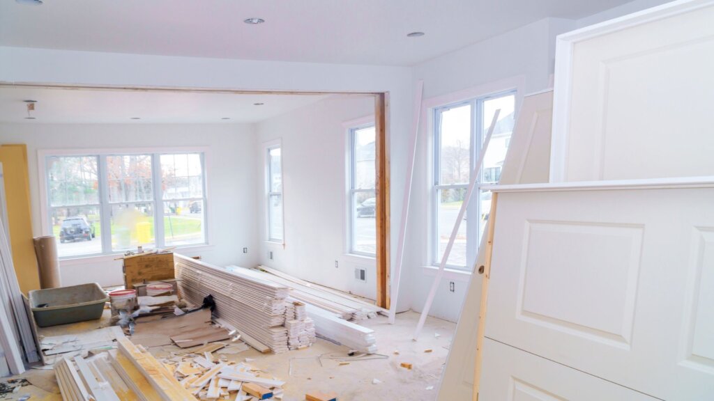 Home under repair in Rome, GA.