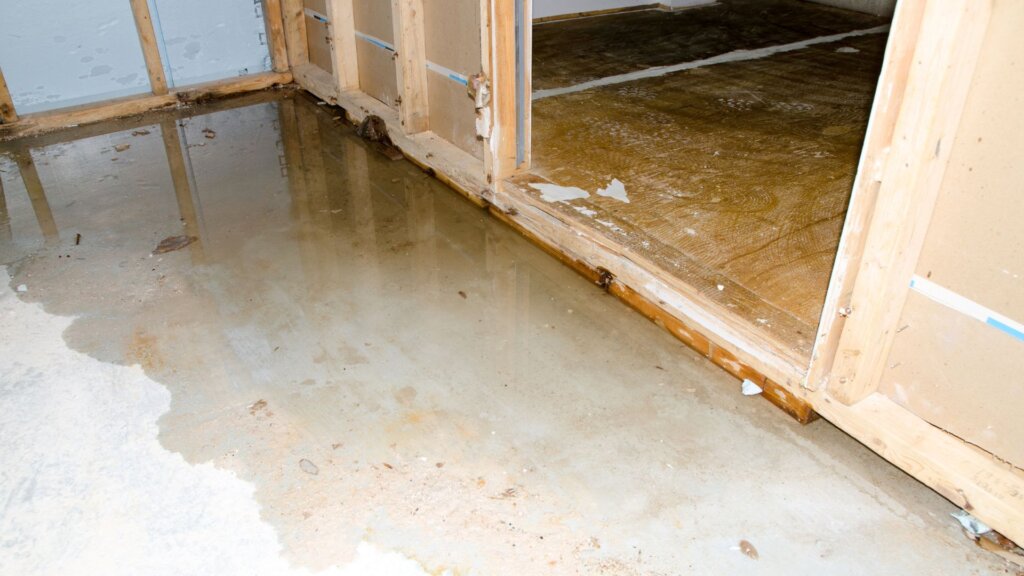 Home with water damage in Rome, GA.
