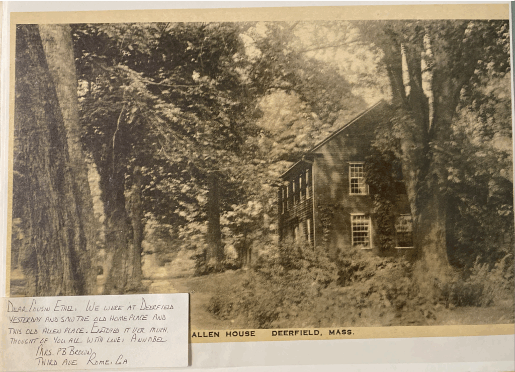 Allen house in historic Deerfield, MA.