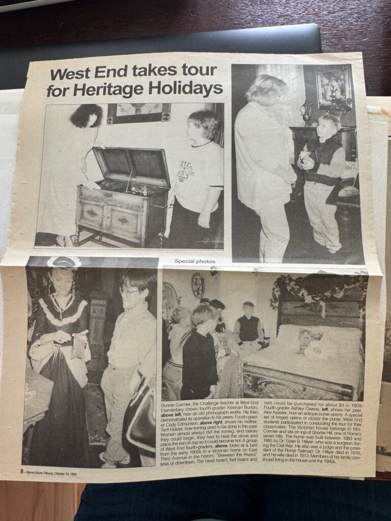 Newspaper clipping of a tour in Rome, GA.