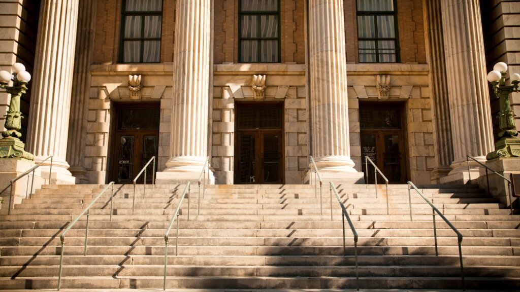 Courthouse steps in Rome, GA.