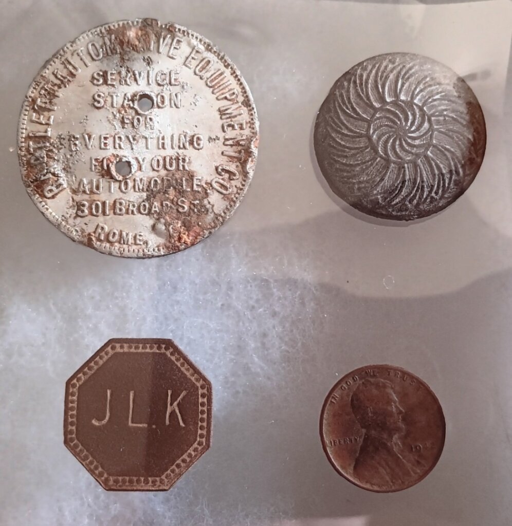 Vintage pool hall tokens found in Rome, GA.