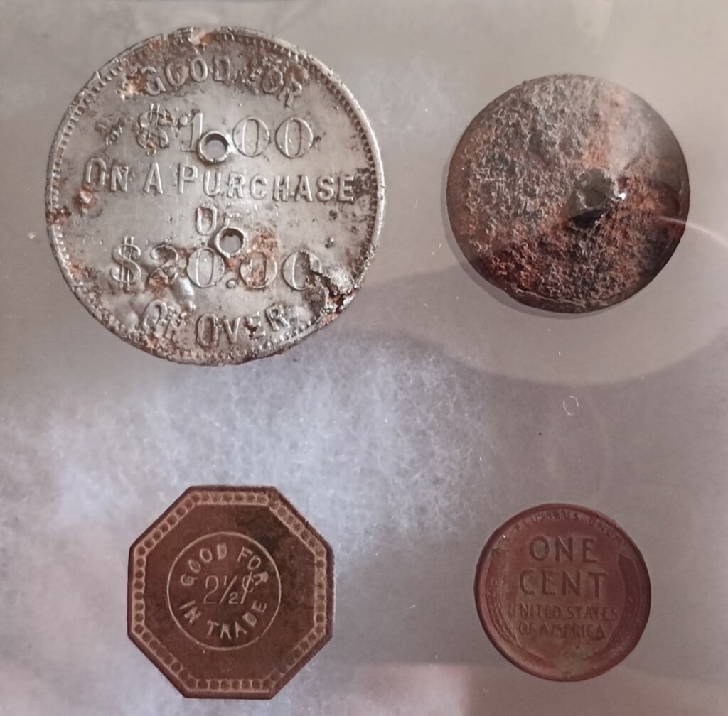 Vintage pool hall tokens found in Rome, GA.