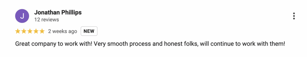 Testimonial from satisfied client in Rome, GA.