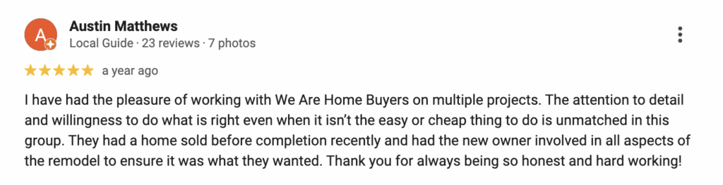 Testimonial from a satisfied client in Rome, GA.