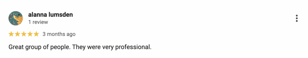 Testimonial from satisfied client in Rome, GA.