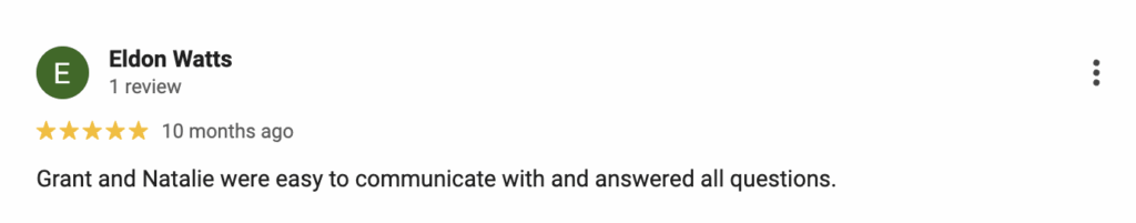 Testimonial from satisfied client in Rome, GA.