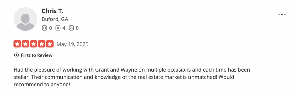 Testimonial from satisfied client in Buford, GA.