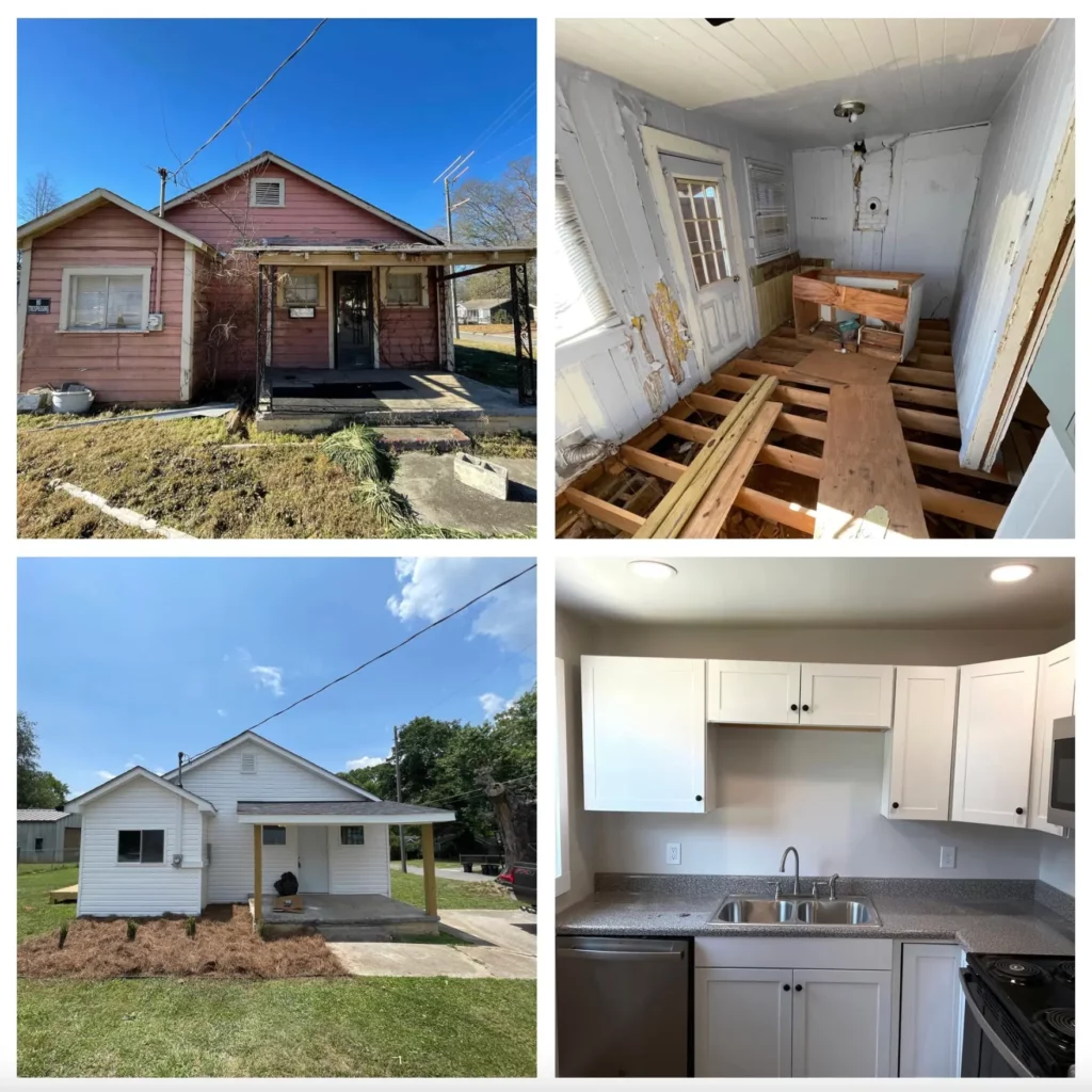 Before and After Photos of a House in Rome, GA