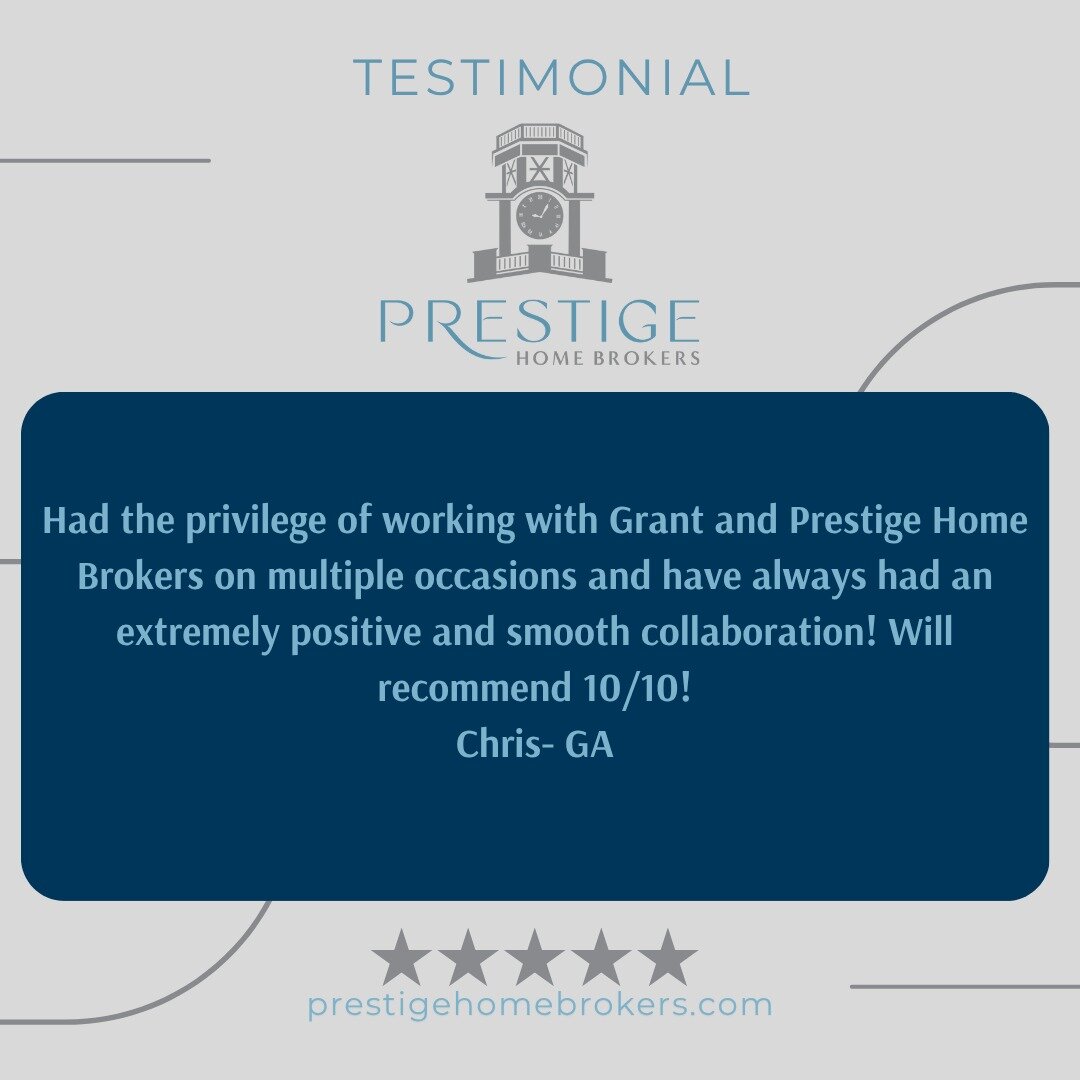 Customer testimonial for Prestige Home Brokers