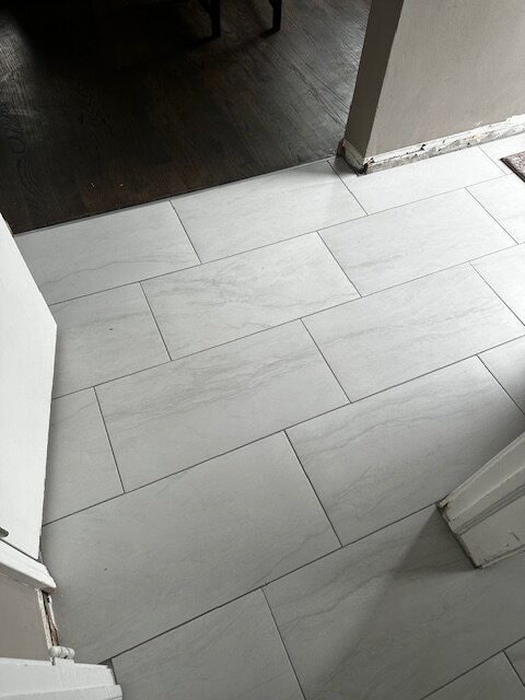 Tile flooring installation