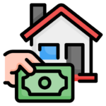 cash house buyers-icon showing cash for house