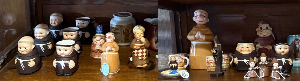 Collection of ceramic monks from monasteries  across Europe found in downsizing challenge in Houston