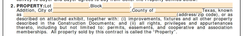 property description fields