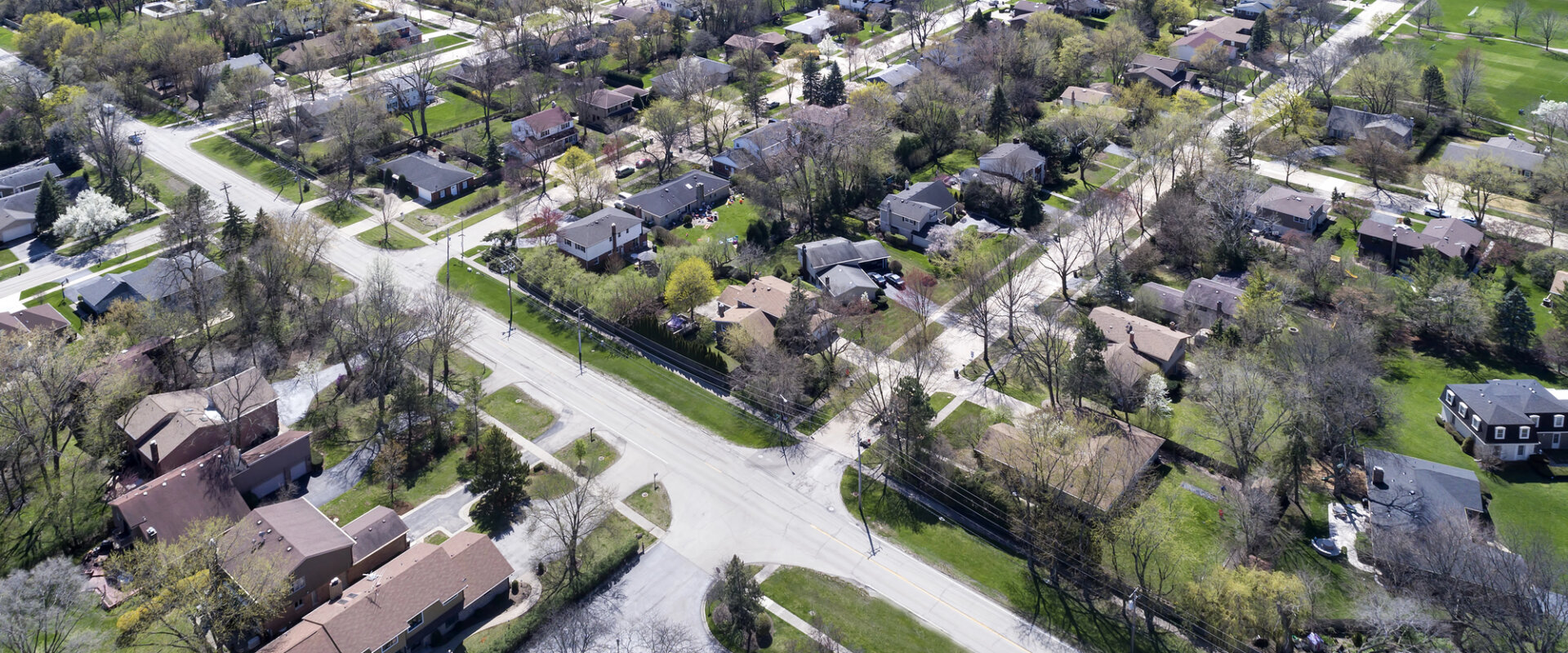 Aerial View of Suburban Neighborhood