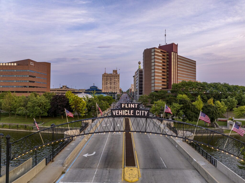 Downtown Flint in Genesee County MI