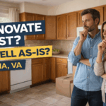 Homeowner deciding whether to renovate or sell as-is in an older Vienna Virginia house