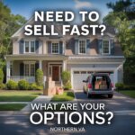 Northern Virginia homeowner preparing to sell house quickly with moving boxes