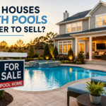 Homeowner reviewing pool construction costs and home equity financing options