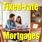 Homebuyer learning about fixed-rate mortgages and monthly mortgage payments