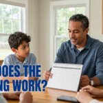 Family member coordinating a home buying appointment with a local buyer inside a Northern Virginia home.