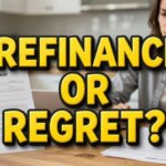 Northern Virginia homeowner reviewing mortgage refinance paperwork and comparing loan options.
