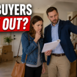 Buyer looking concerned during a final walkthrough inside a Northern Virginia home before closing.