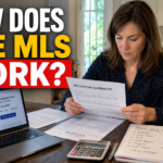 Northern Virginia homeowner reviewing MLS listing agreement paperwork before selling a house.