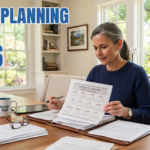 Northern Virginia homeowner reviewing estate planning documents at a dining room table.