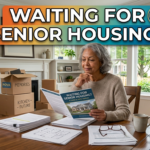 Older Northern Virginia homeowner reviewing senior housing information while preparing to sell a longtime home.